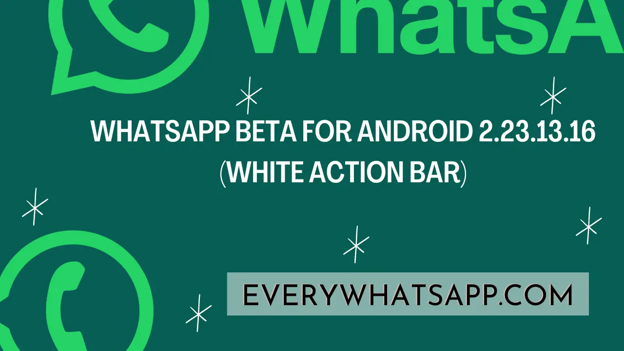 WhatsApp beta for Android 2.23.13.16 (White action bar)